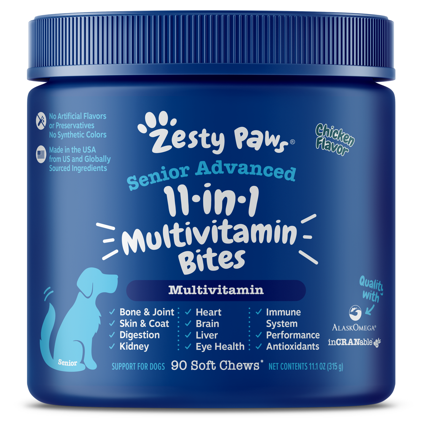 Senior Advanced 11-in-1 Multivitamin Bites